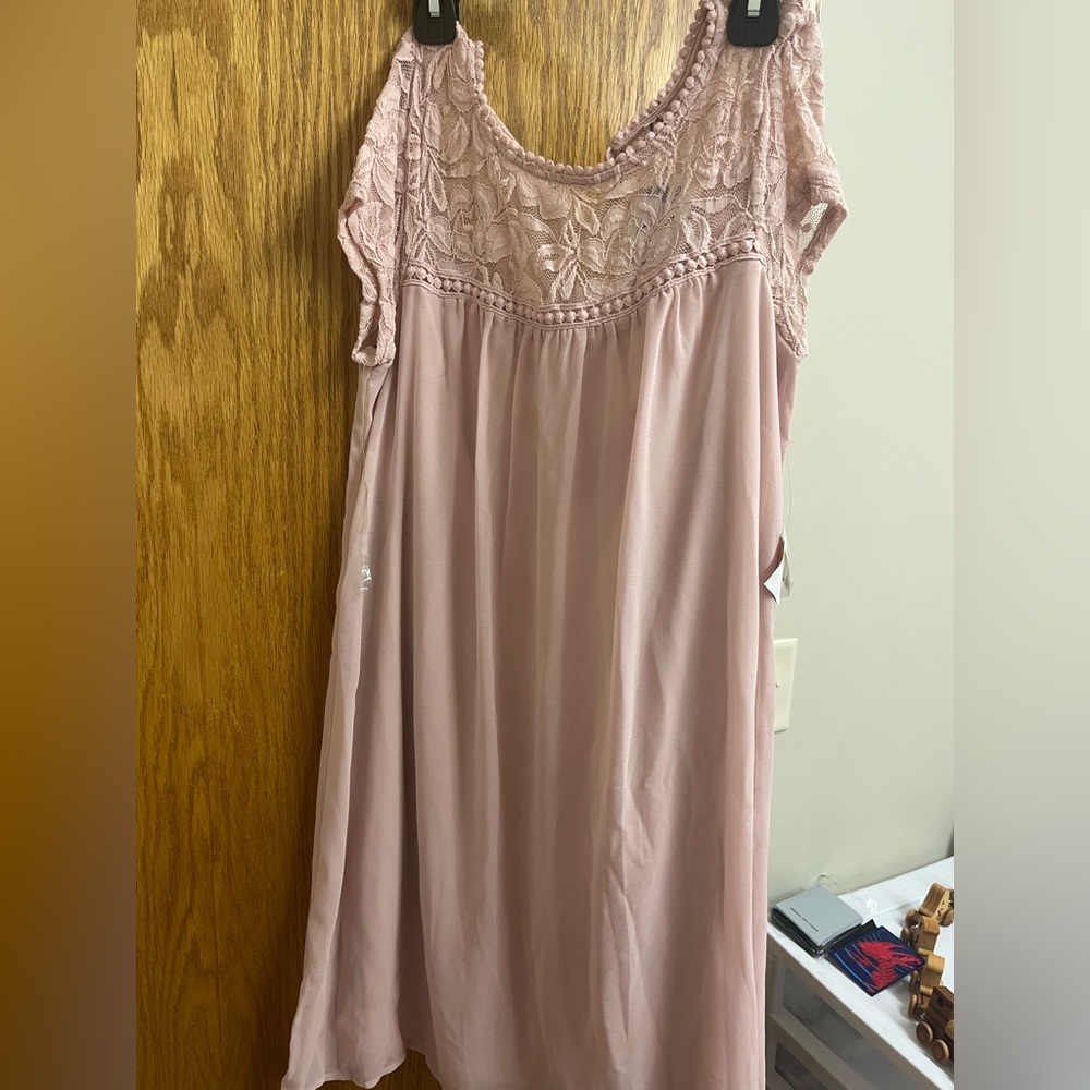 Dusty pink mid dress